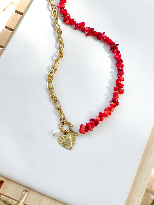 Red love necklace