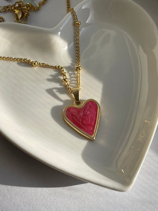 Cherry heart necklace